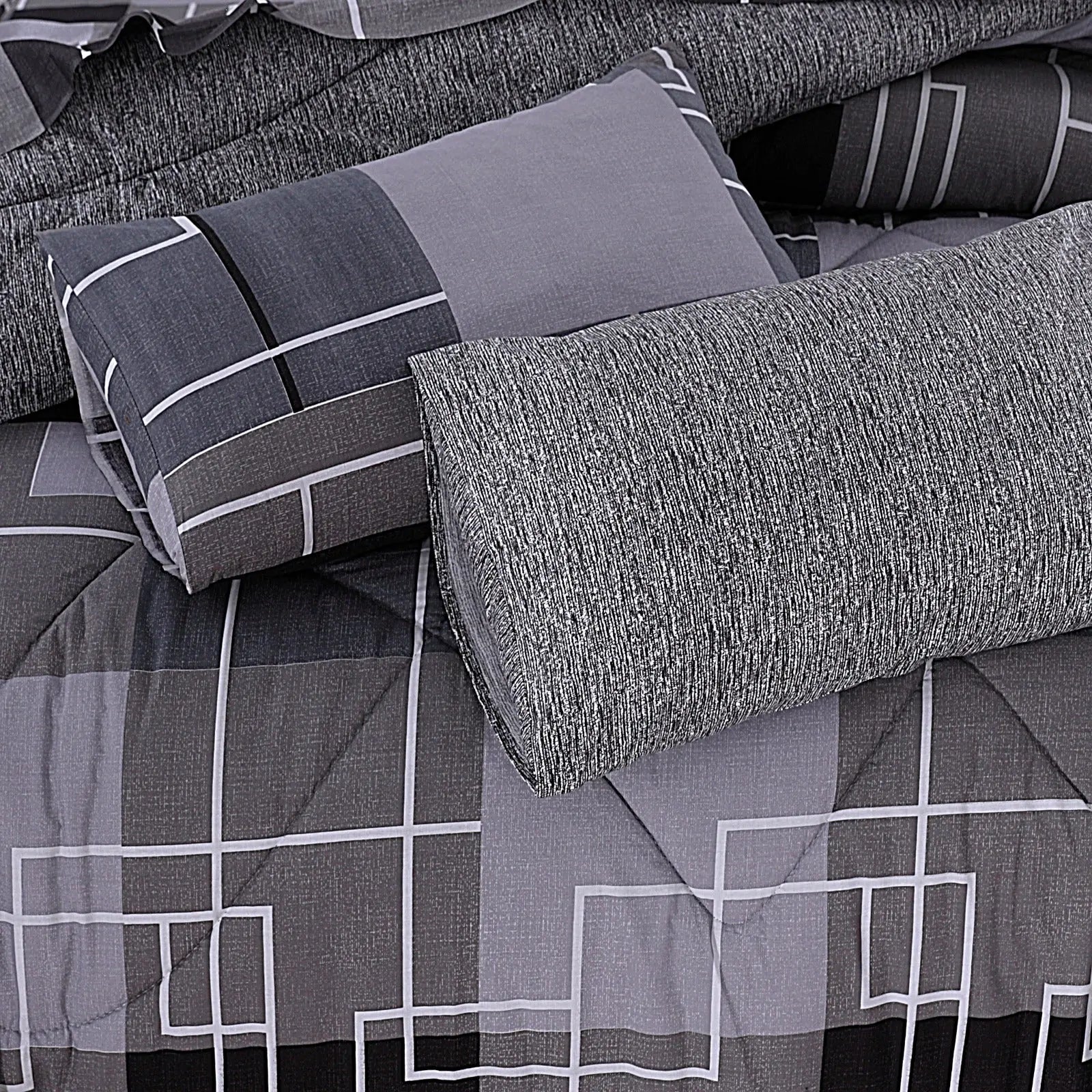 Black Grey Horizon 6-Pcs Cotton Punch
