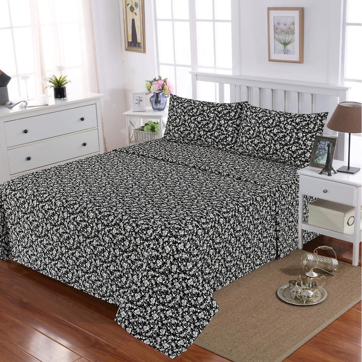 Black Chrome Floral-3pcs Cotton Punch