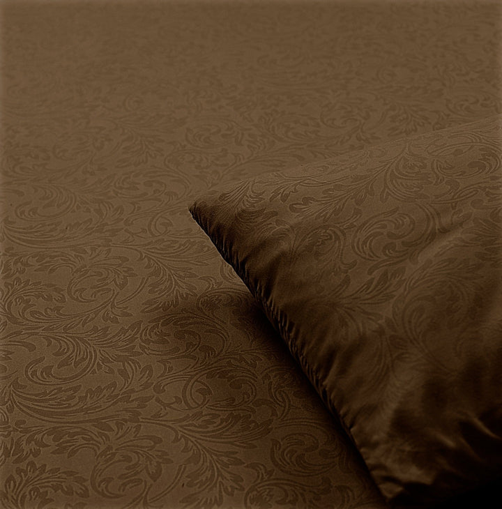 Mocha Brown- Fitted Sheet Set - King Cotton Punch