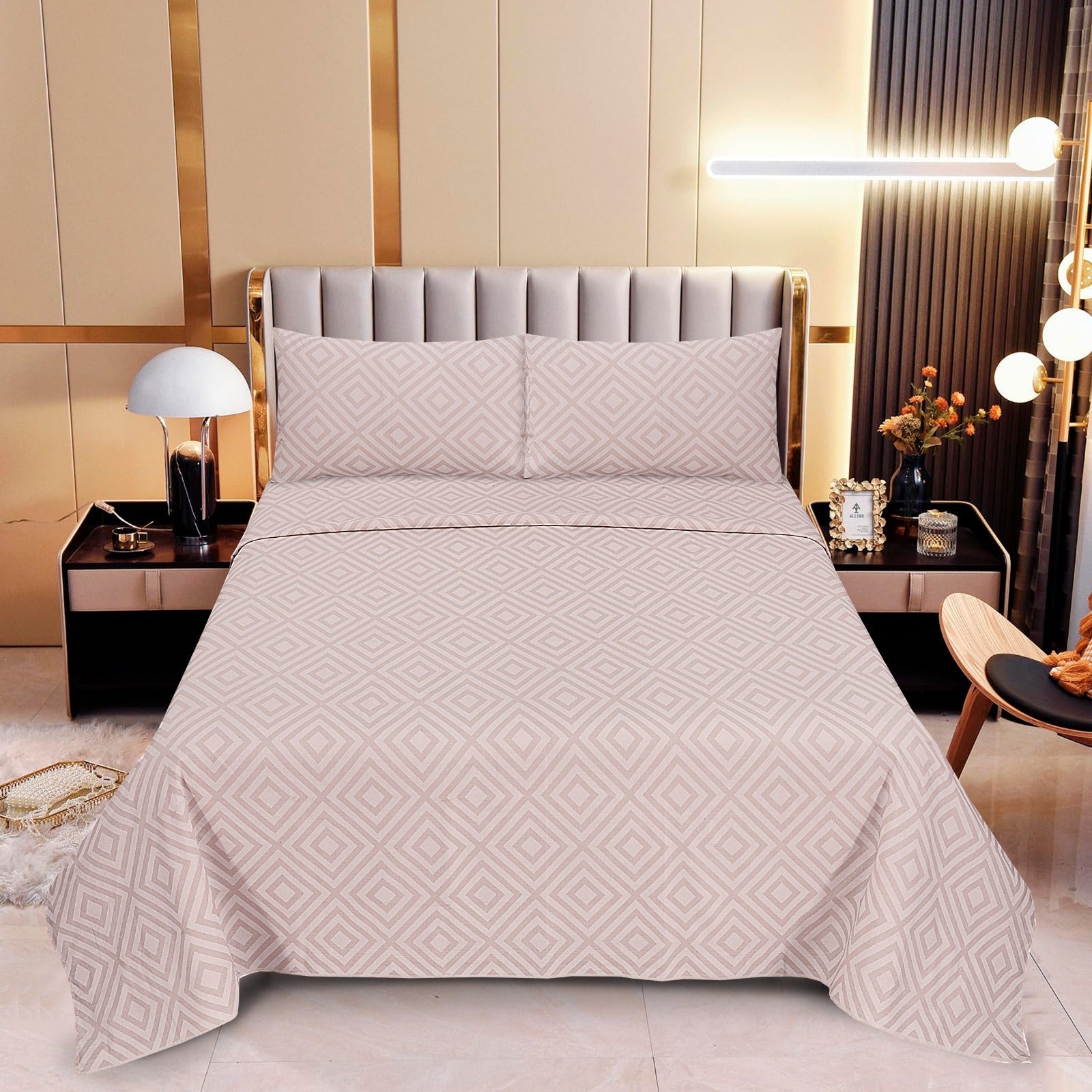 Champagne Geometry -Cotton 3pcs