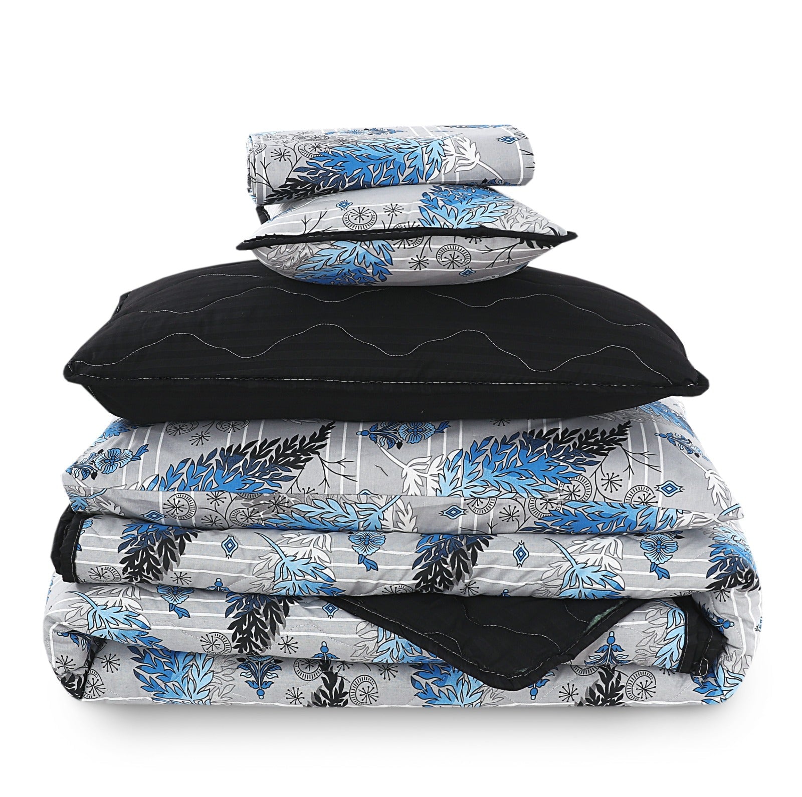 Black Floral - 7 Pcs